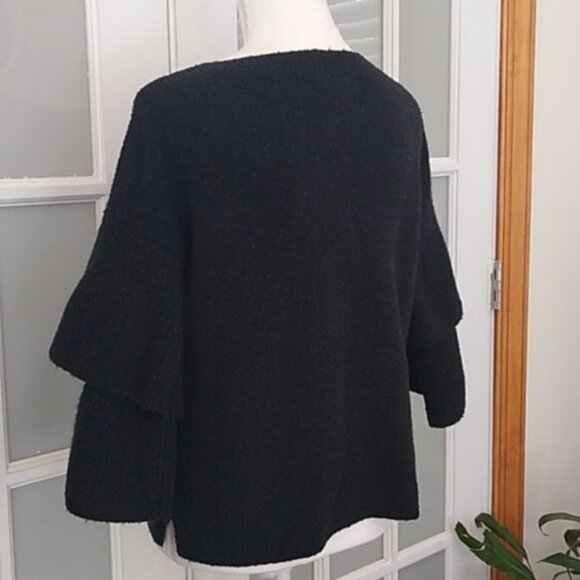 Madewell Tier Sleeve Pullover Sweater Heather Metal - Picture 7 of 16